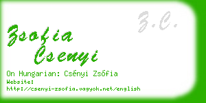 zsofia csenyi business card